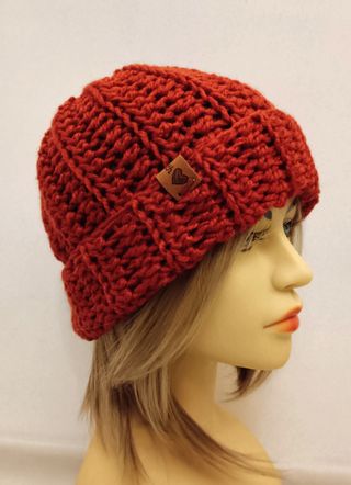 Berretto lana color ruggine