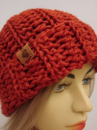Berretto lana color ruggine