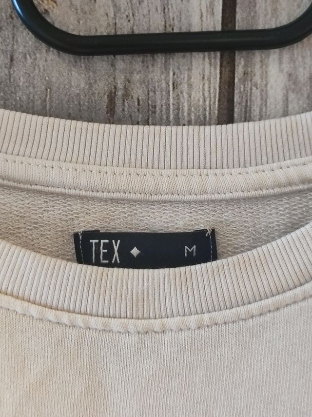 Sudadera TEX blanca con mensaje