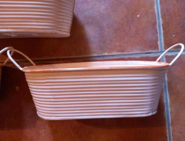 5 Recipientes Metálicos con Asas