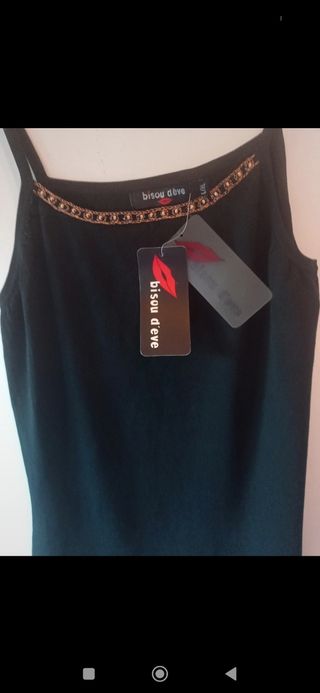 Camiseta Bisou d'Eve negra talla L con etiqueta