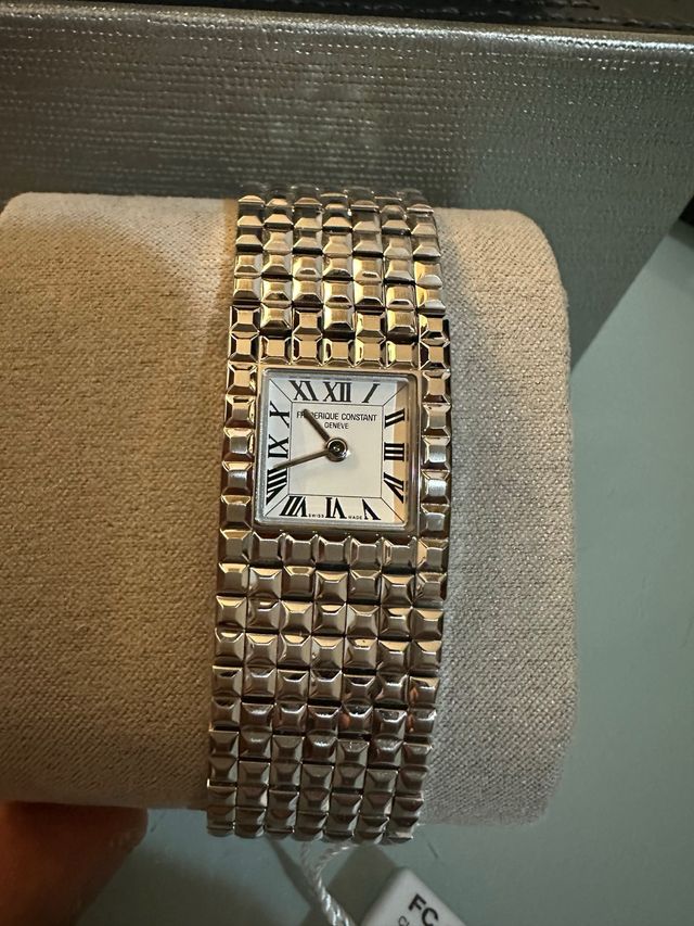 Reloj Frederique Constant Plata y Blanco