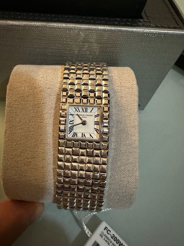 Reloj Frederique Constant Plata y Blanco