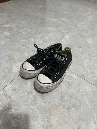Converse plataforma negras