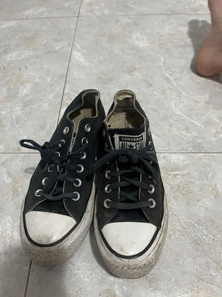 Converse plataforma negras