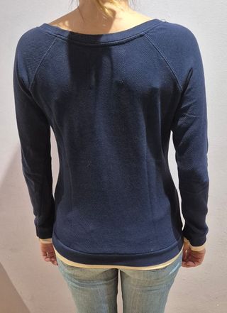 Jersey azul marino de algodón 