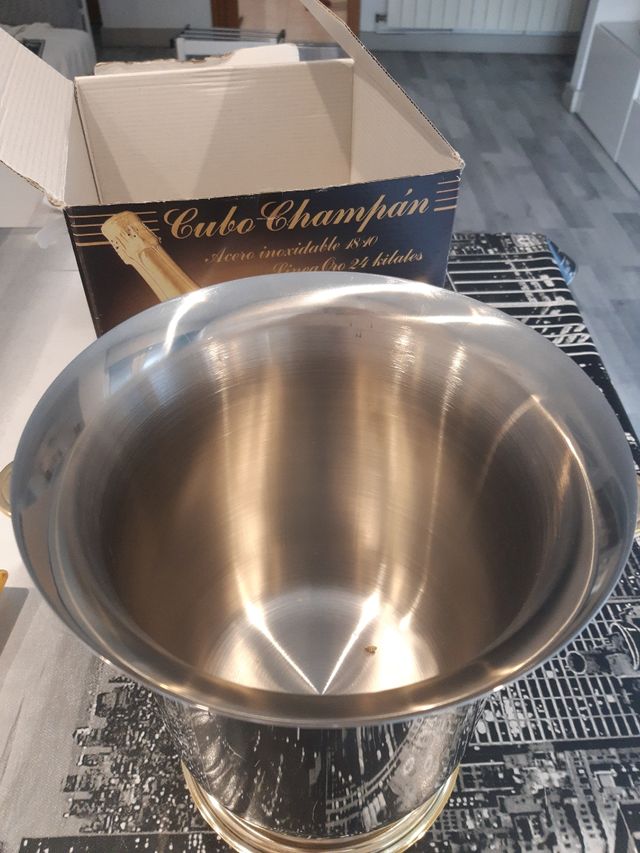 Cubo Champán Magefesa Inox 18/10 Oro 24k