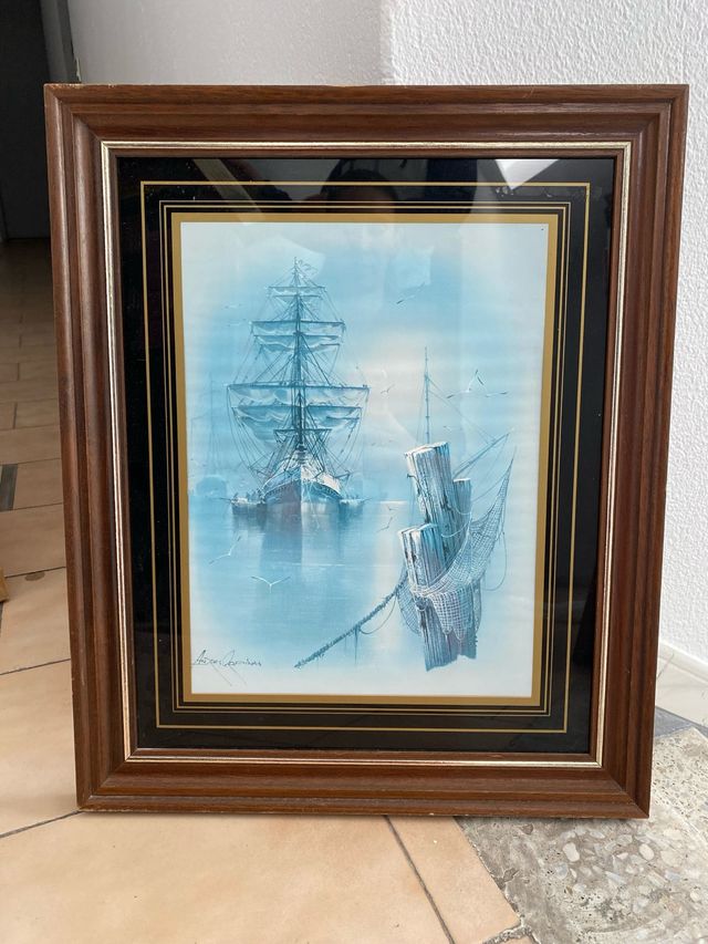 Cuadro de barco marinero