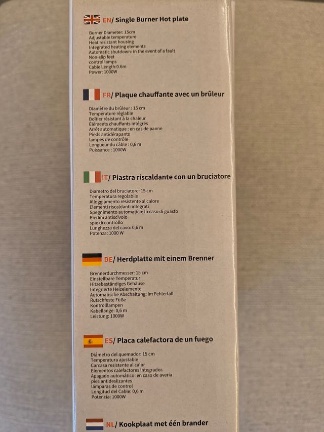 Fornello Elettrico German-Line GL-1015A