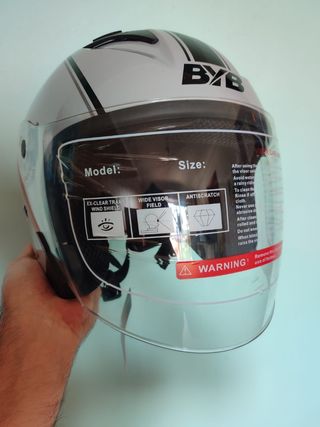 Casco Moto Jet Talla L Gris Unisex