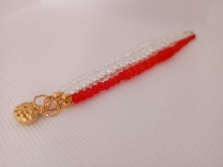 Pulsera de cristal y perlas