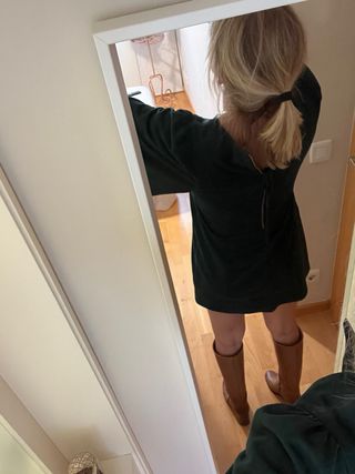 Vestido corto Zara verde