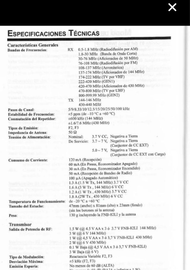 Yaesu VX-3E VHF/UHF Transceptor Dual-Band