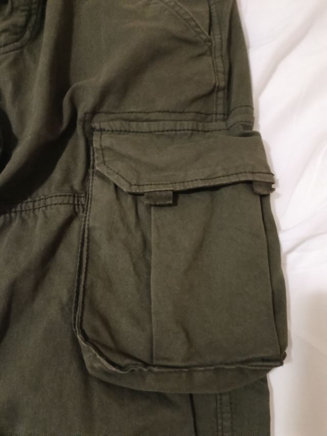 Pantalones Cargo Verde Militar Talla 38