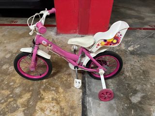 Bicicleta Niña 12 Rosa con Ruedines