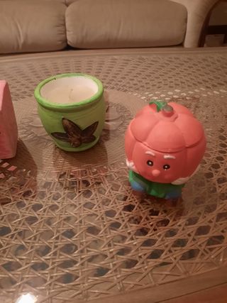 Lotto 4 candele decorative