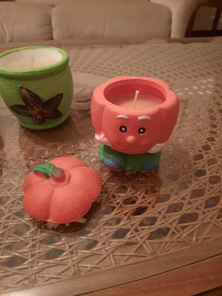 Lotto 4 candele decorative