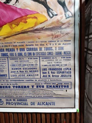 Cartel Plaza de Toros Alicante 1989