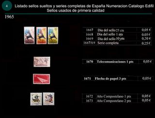 Sellos de 1965  Usados España