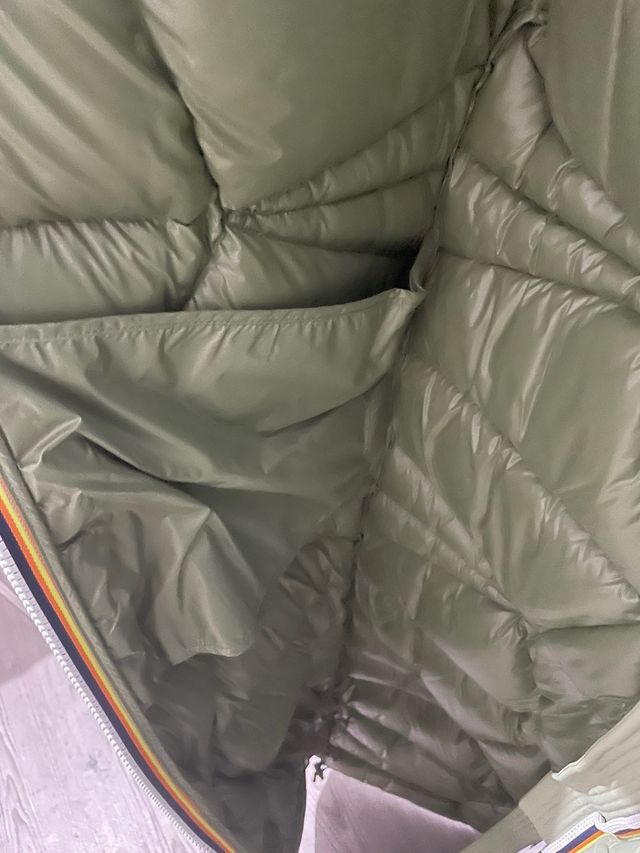 Cappotto K-Way unisex verde imbottito