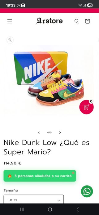 Zapatillas Nike Súper Mario Bros Multicolor