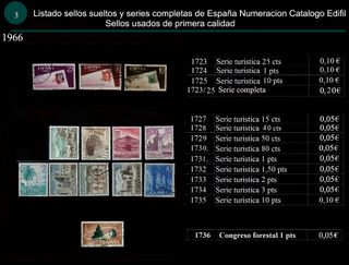 Sellos de 1966 Usados España