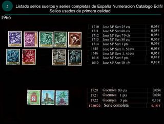 Sellos de 1966 Usados España
