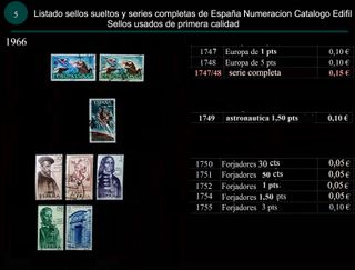 Sellos de 1966 Usados España