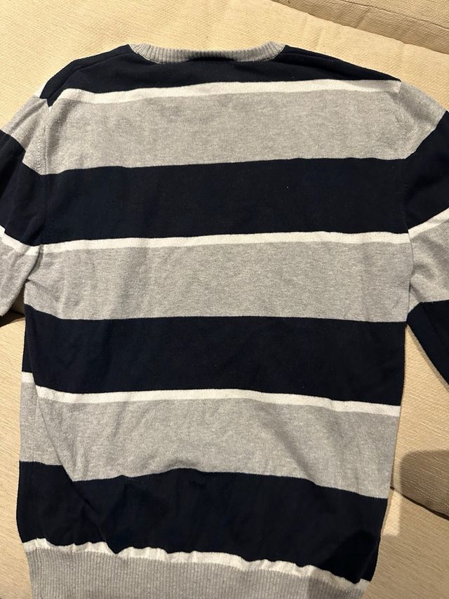 Jersey Lacoste Rayas Azul blanco