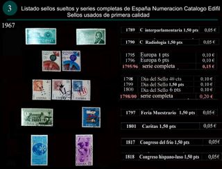 Sellos de 1967 Usados España