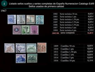 Sellos de 1967 Usados España