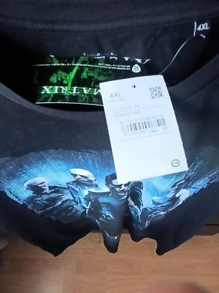 Camiseta Matrix Negra Talla 4XL