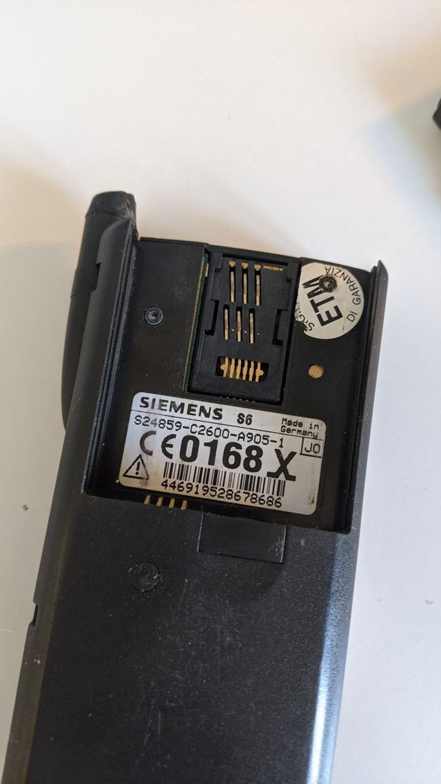 Siemens S6 Telefono Vintage GSM Nero
