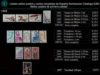 Sellos de 1968 Usados España