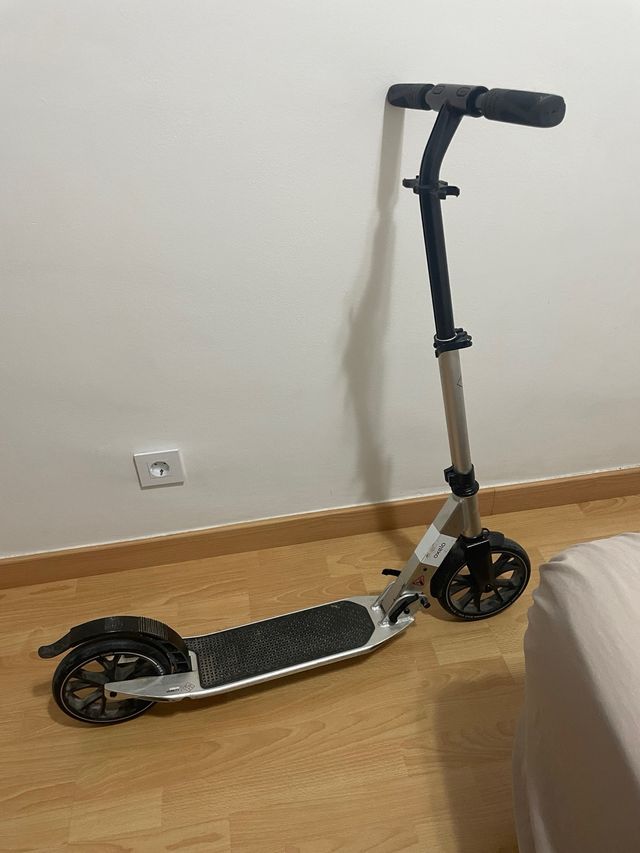 Patín plateado y negro