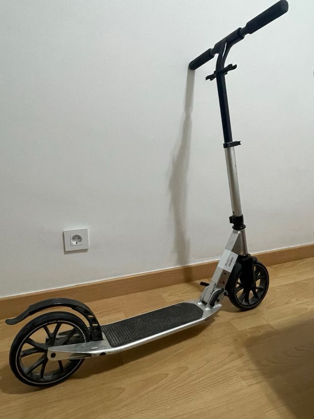 Patín plateado y negro