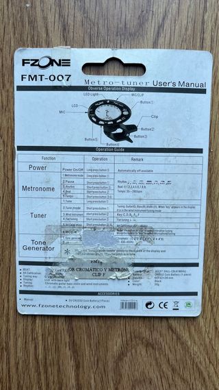 METRÓNOMO AFINADOR FZONE FMT007