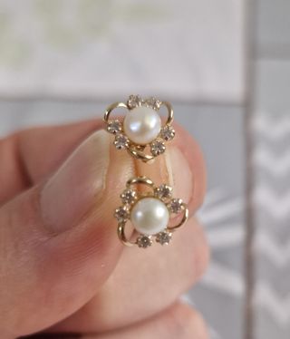 Conjunto Comunión Pendientes y Sortija oro 18 k.