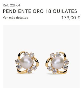 Conjunto Comunión Pendientes y Sortija oro 18 k.