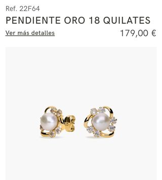 Conjunto Comunión Pendientes y Sortija oro 18 k.