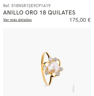 Conjunto Comunión Pendientes y Sortija oro 18 k.