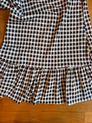 Vestido cuadros negro y blanco Primark