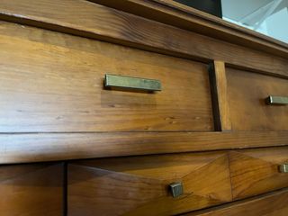 juego Vitrina y Aparador de Madera Maciza Salón