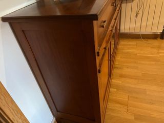 juego Vitrina y Aparador de Madera Maciza Salón