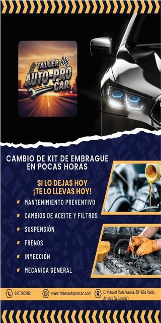 TALLER AUTOPROCAR 
REPARACIÓN DE VEHÍCULOS