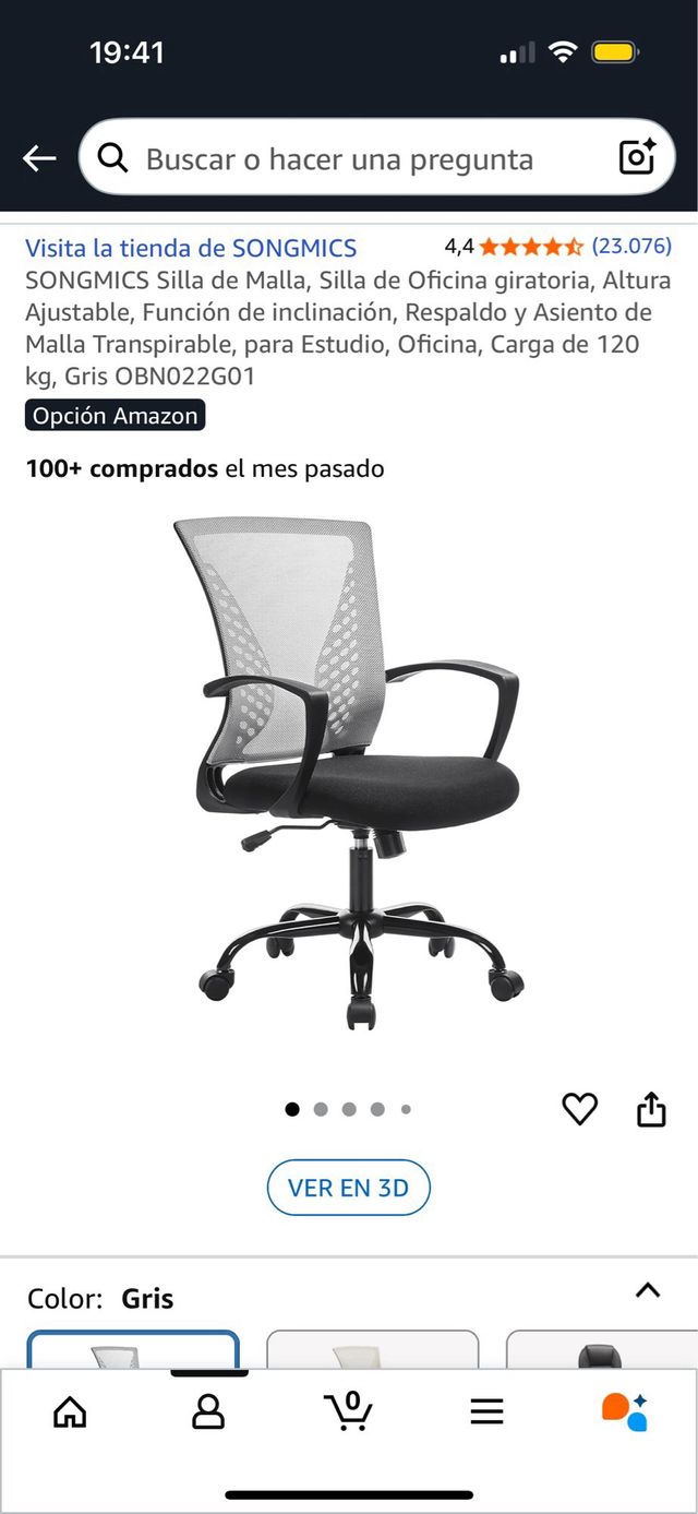 Silla giratoria Songmics