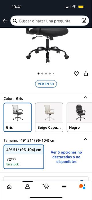 Silla giratoria Songmics