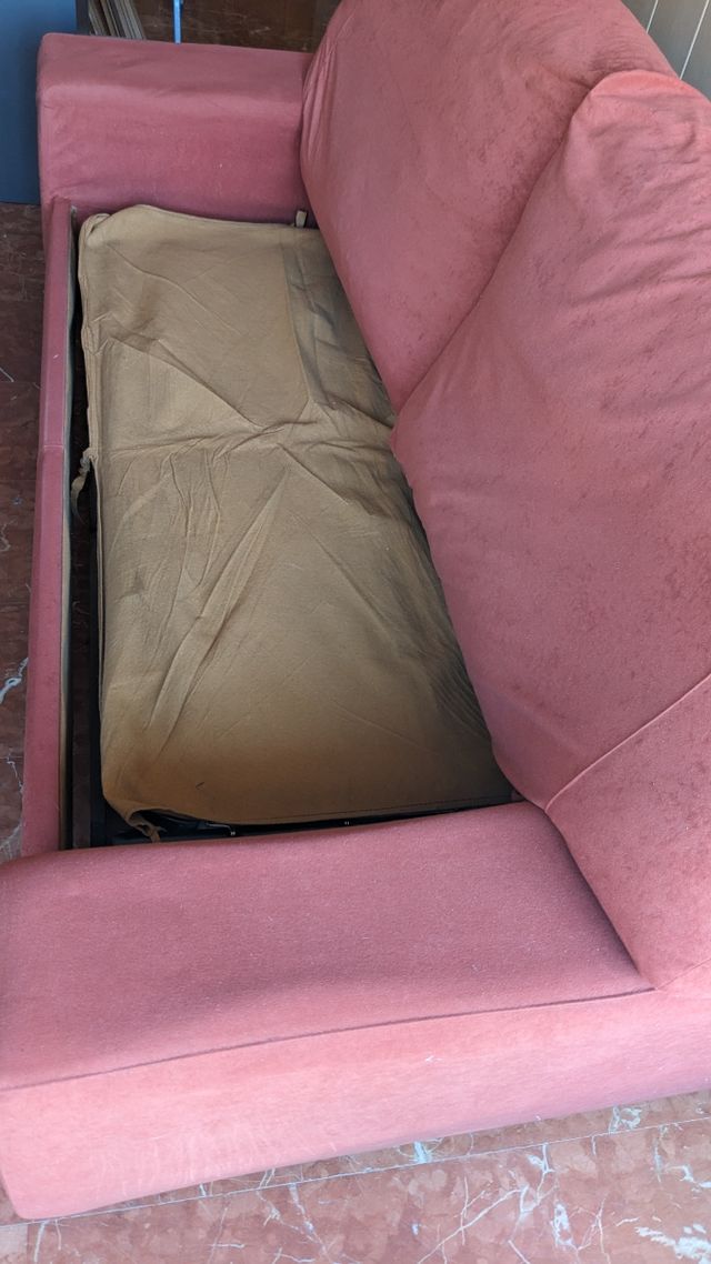 Sofá Cama matrimonio granate