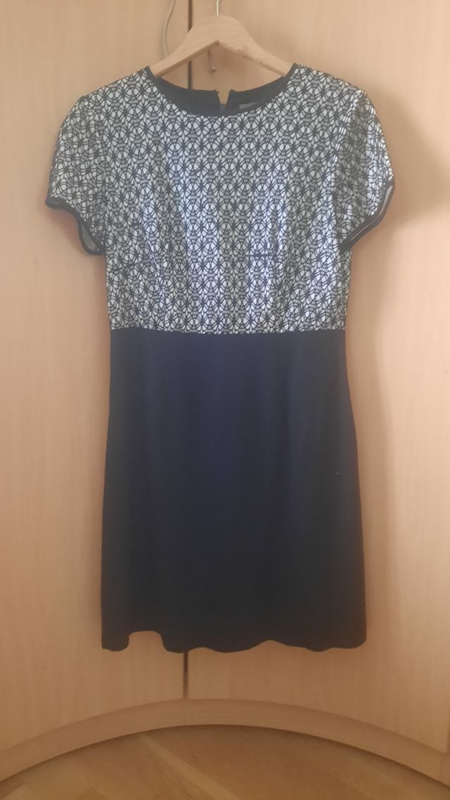 Vestido estampado blanco y negro