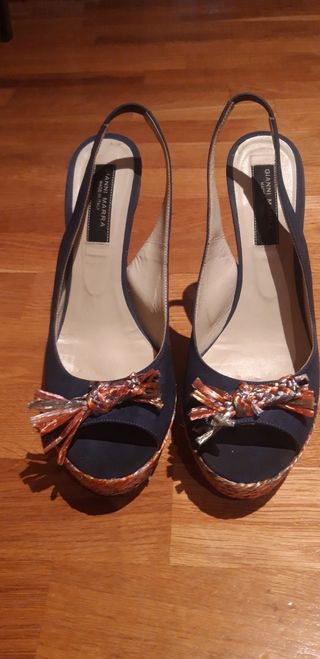 Zapatos Gianni Marra Talla 40 Azul Multicolor